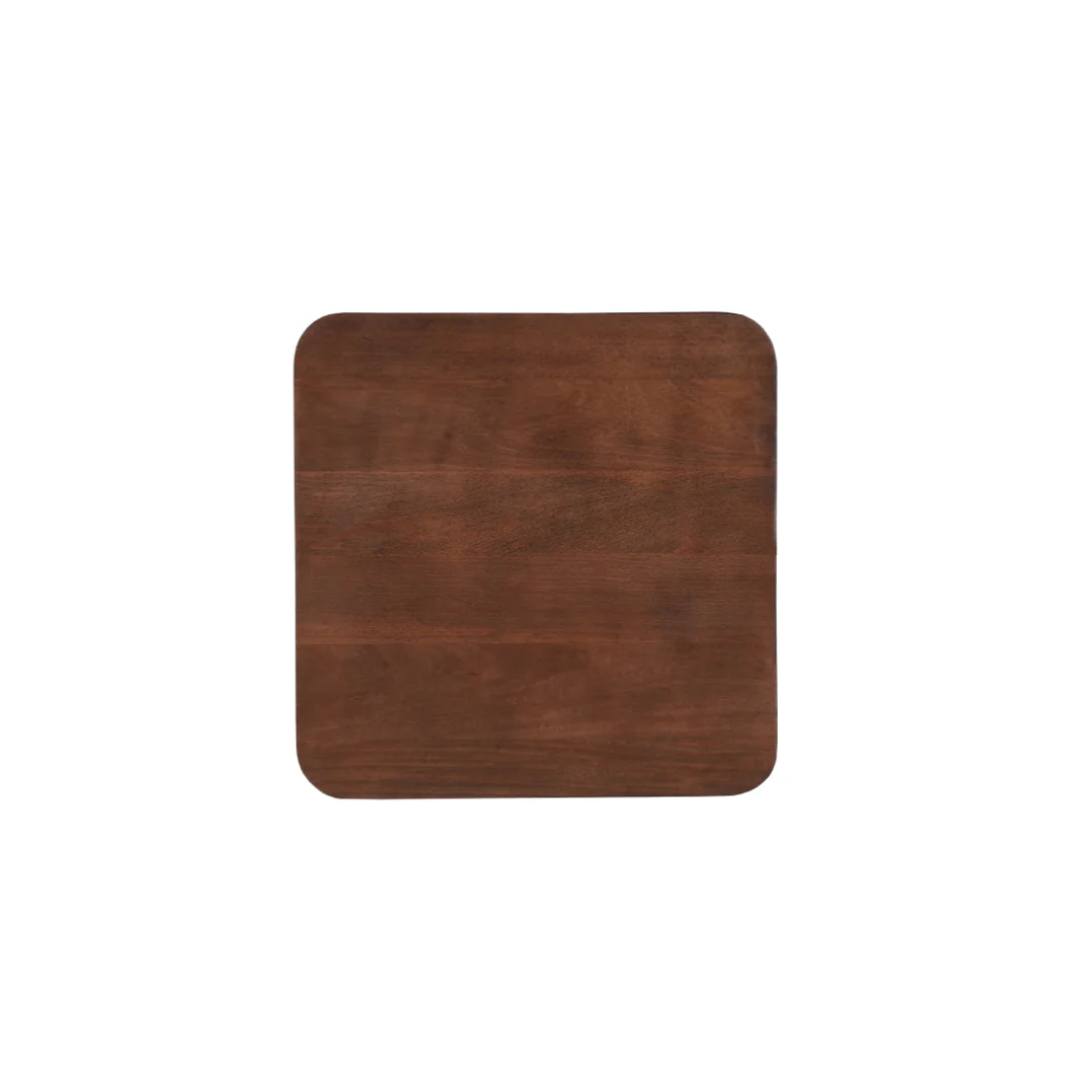 Mangohouten salontafel Mick vierkant bruin 60x60cm - Image 4