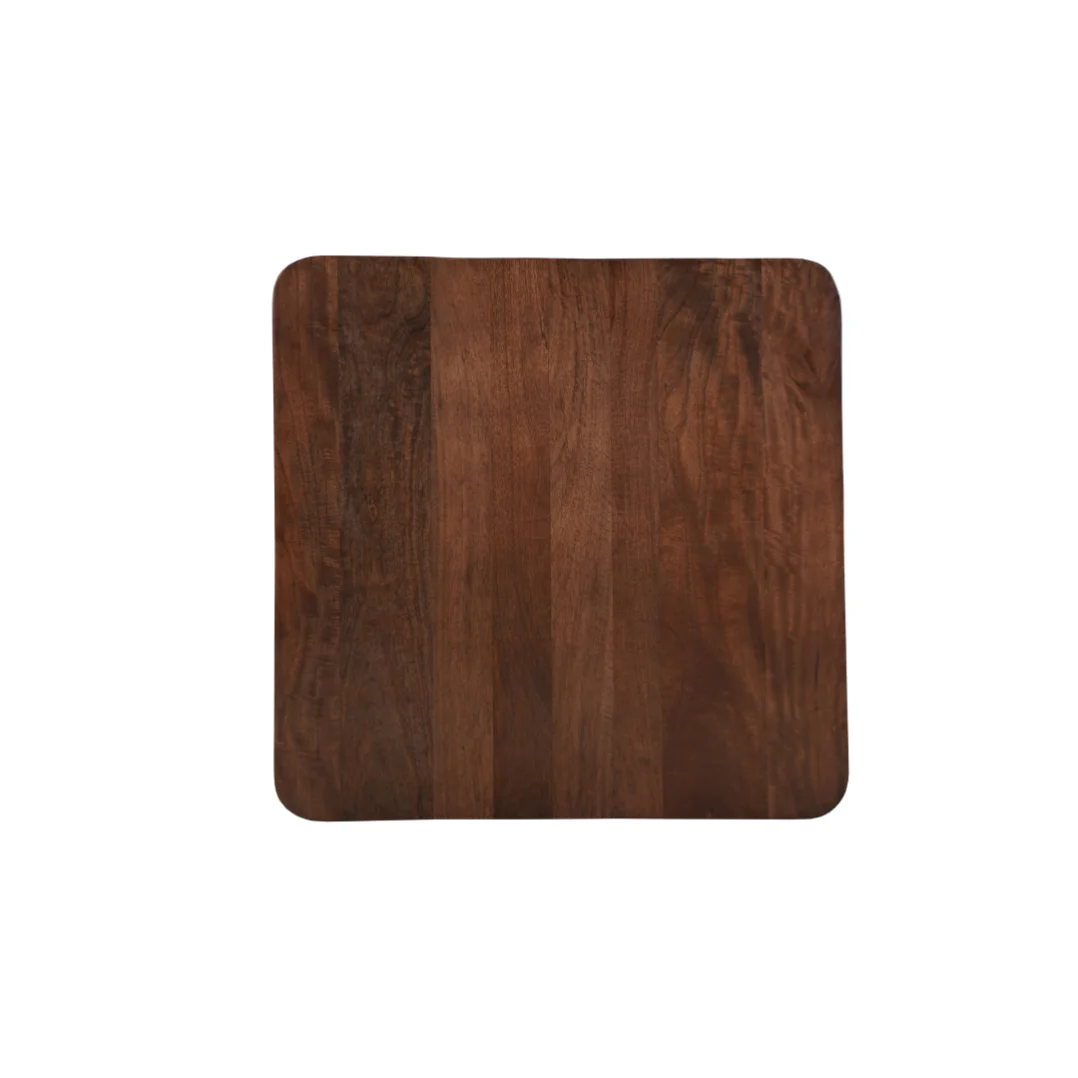 Mangohouten salontafel Mick vierkant bruin 80x80cm - Image 4