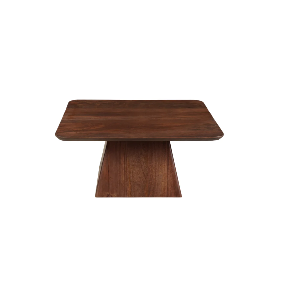 Mangohouten salontafel Mick vierkant bruin 80x80cm - Image 5