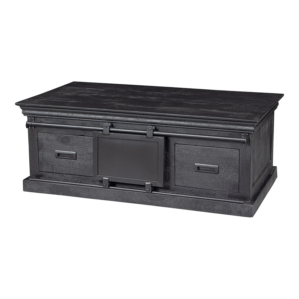 Mangohouten Salontafel Milan 120 cm Zwart - Image 3