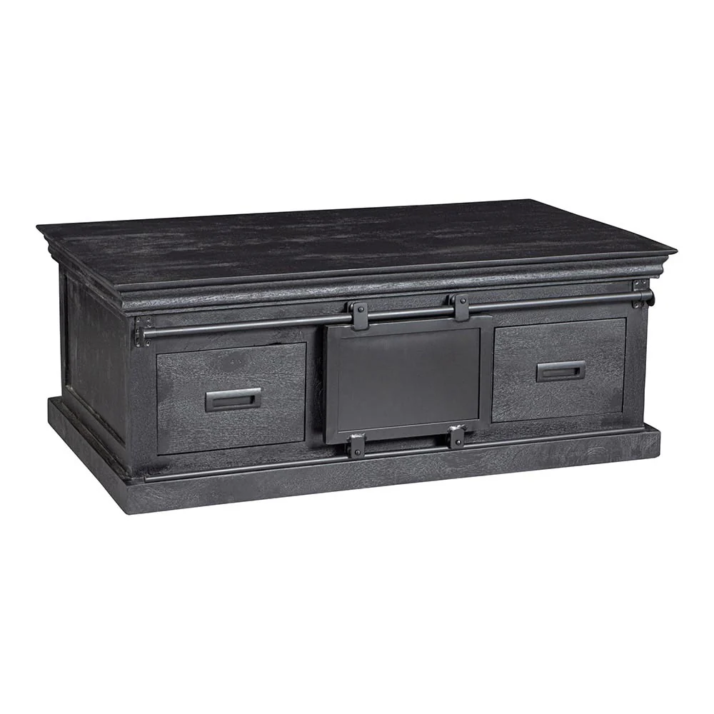 Mangohouten Salontafel Milan 120 cm Zwart - Image 5
