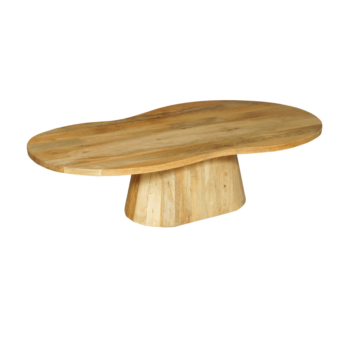 Mangohouten Salontafel Odin Organische Vorm Massief - Image 2