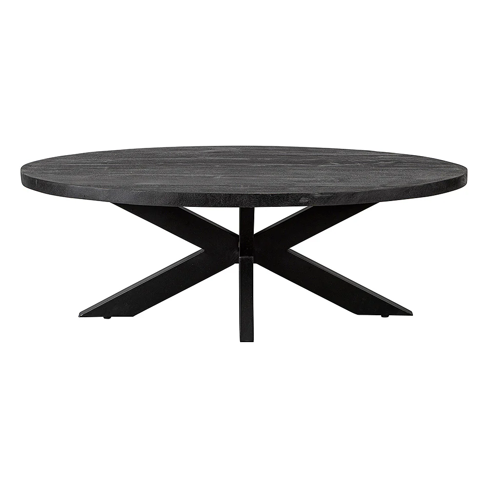 Mangohouten Salontafel Ovaal Oscar Zwart - Image 3
