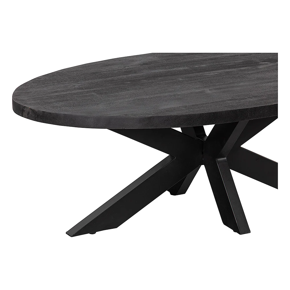 Mangohouten Salontafel Ovaal Oscar Zwart - Image 4