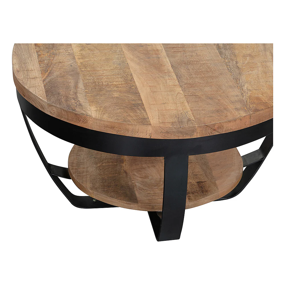 Mangohouten Salontafel Rond Maeve 90 cm - Image 3