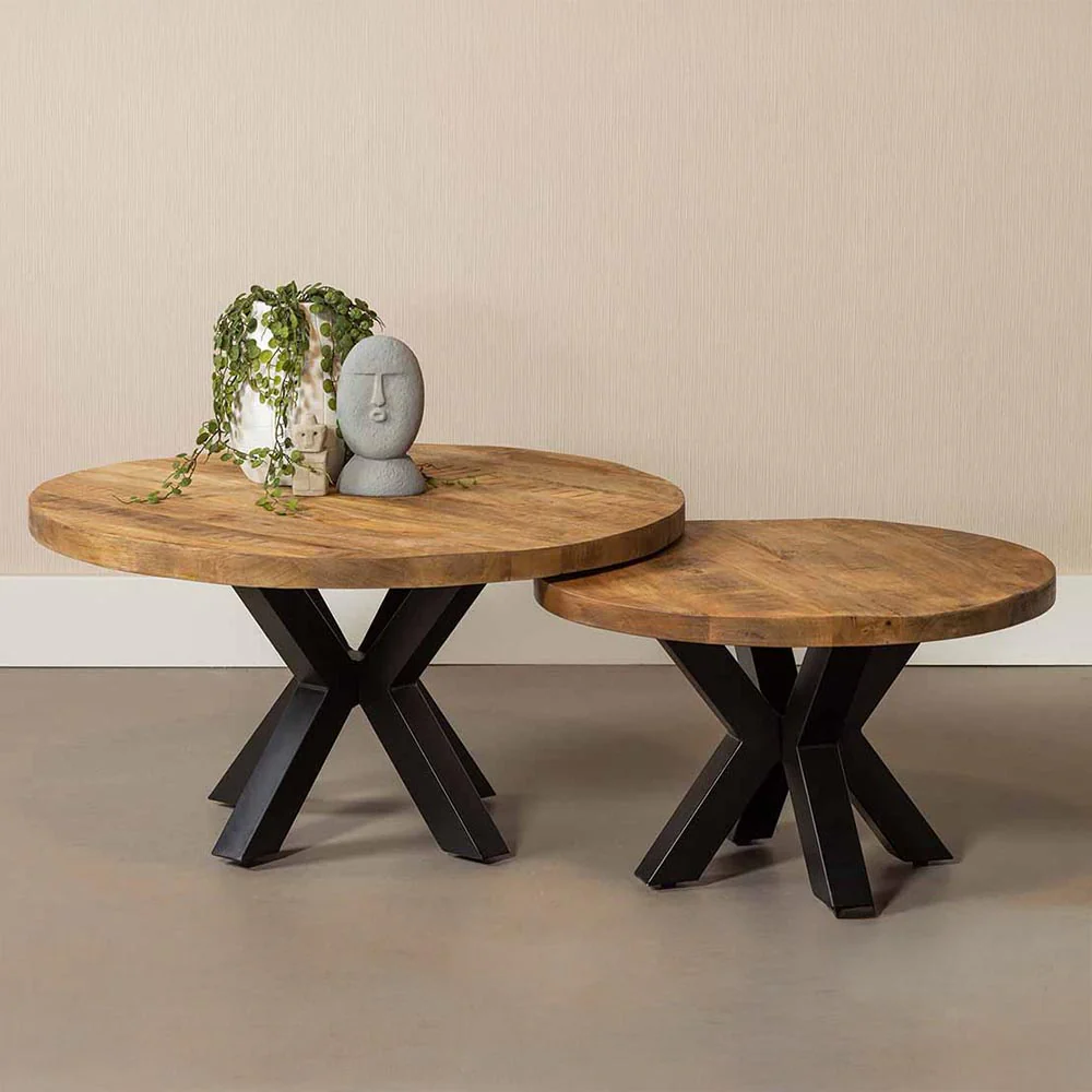 Mangohouten Salontafel Tara Rond 90 cm - Image 4