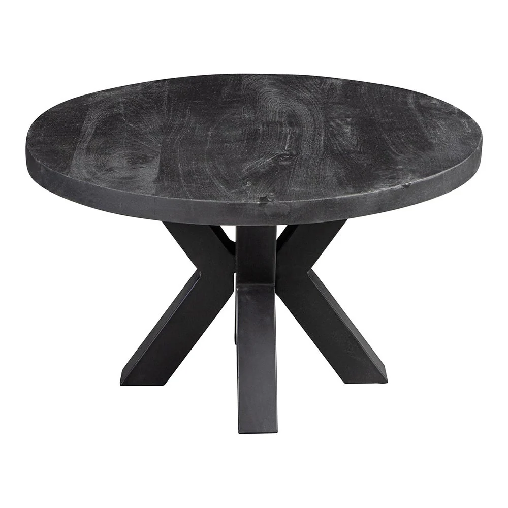 Mangohouten Salontafel Tara Rond 90 cm Zwart - Image 3