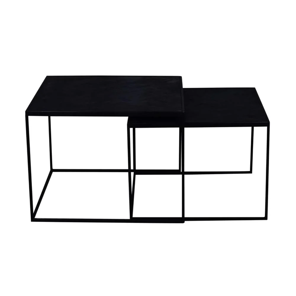 Mangohouten Salontafel Carlin set van 2 Laag - Image 3