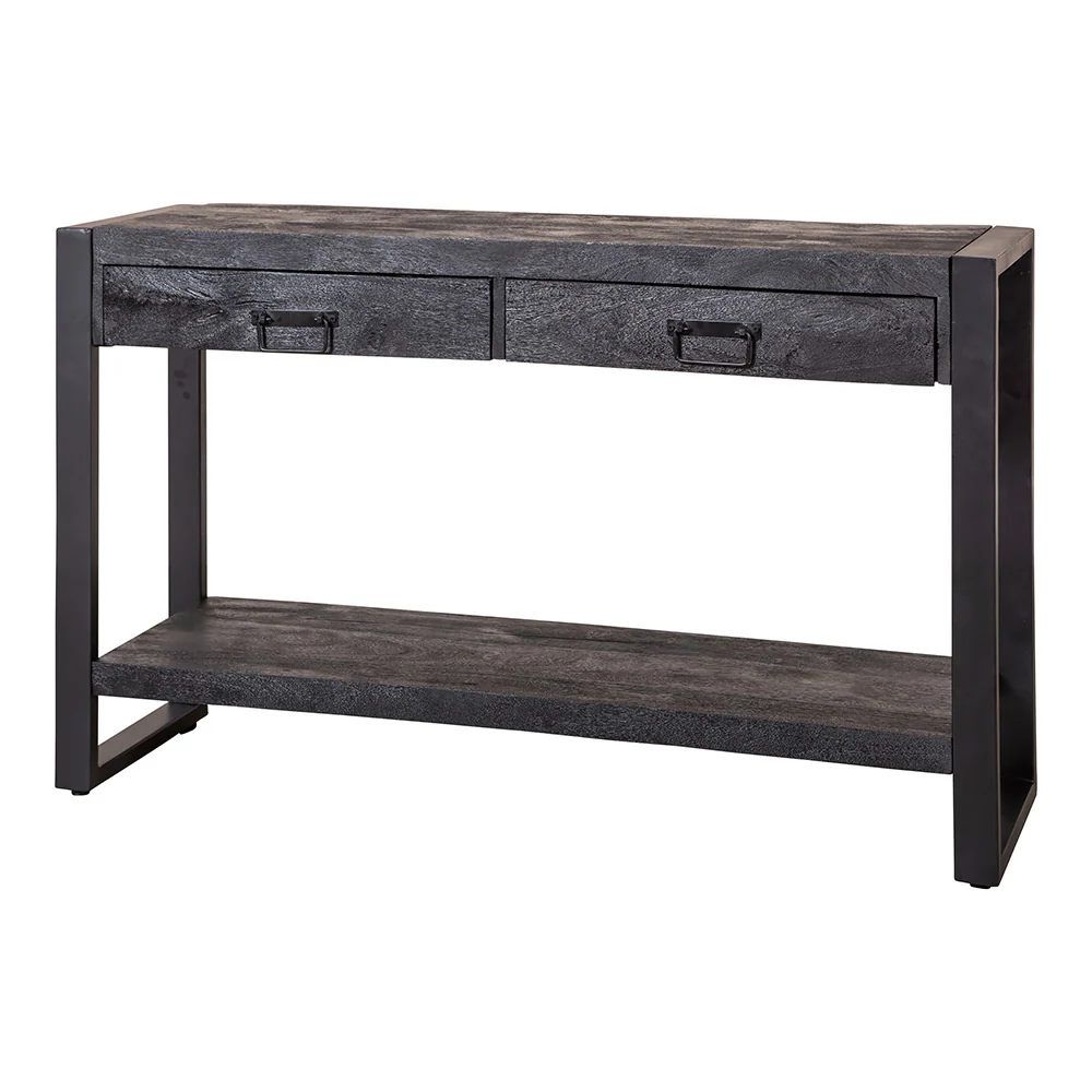 Mangohouten Sidetable Britt 120 cm Zwart - Image 4
