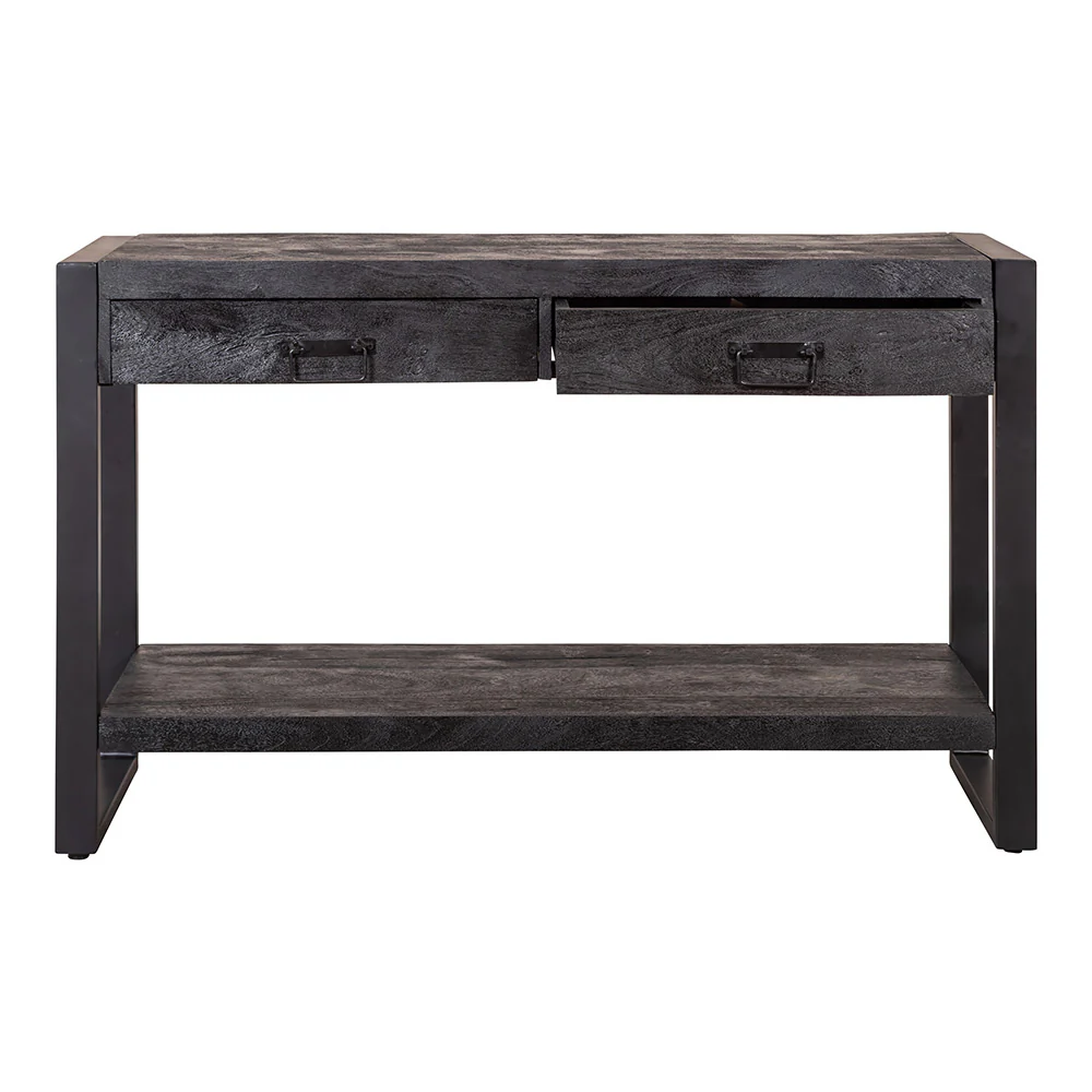 Mangohouten Sidetable Britt 120 cm Zwart - Image 5