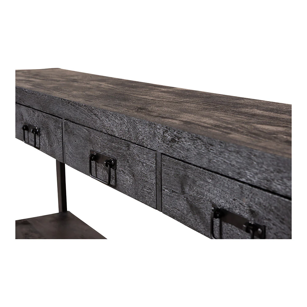 Mangohouten Sidetable Britt 150 cm Zwart - Image 6