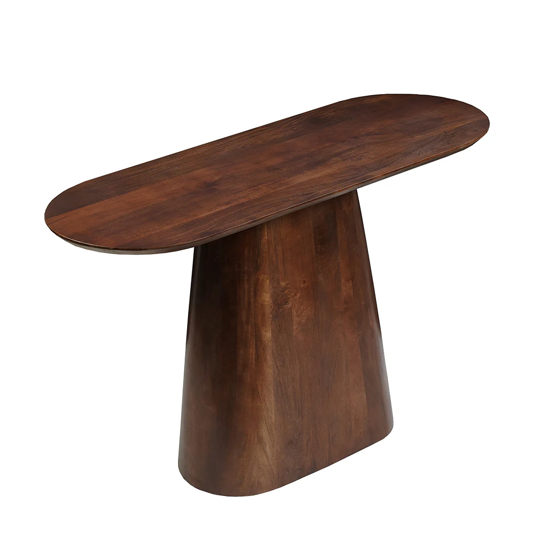 Mangohouten sidetable Mick capsule Bruin 120 cm - Image 2