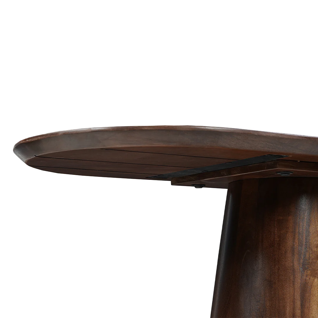 Mangohouten sidetable Mick capsule Bruin 120 cm - Image 3