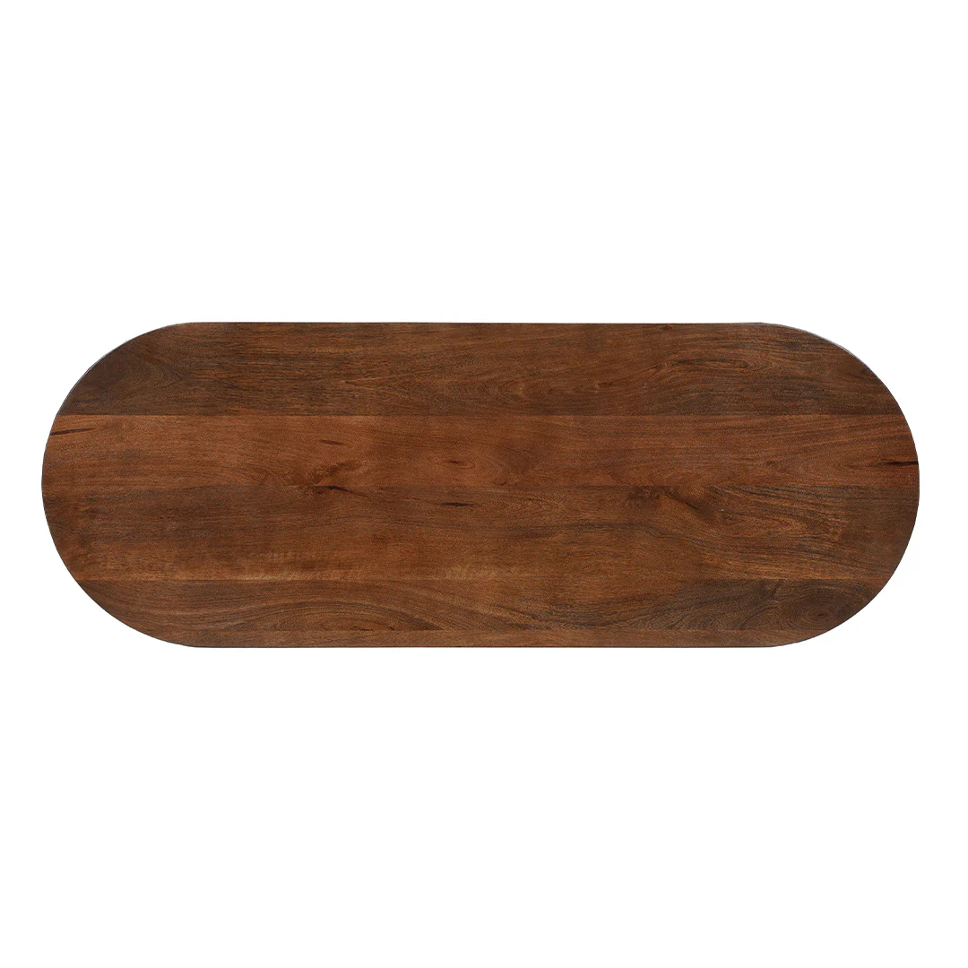 Mangohouten sidetable Mick capsule Bruin 120 cm - Image 4