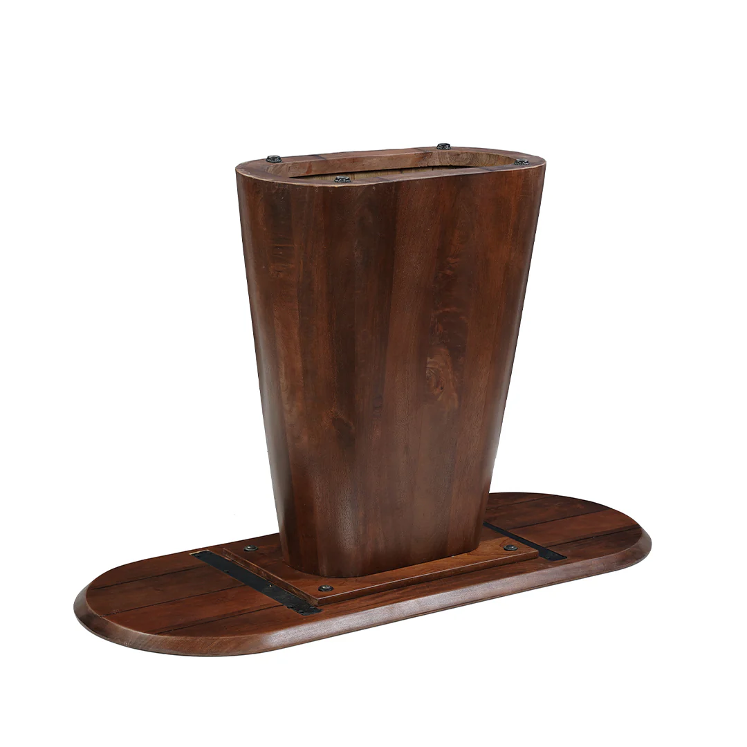 Mangohouten sidetable Mick capsule Bruin 120 cm - Image 5