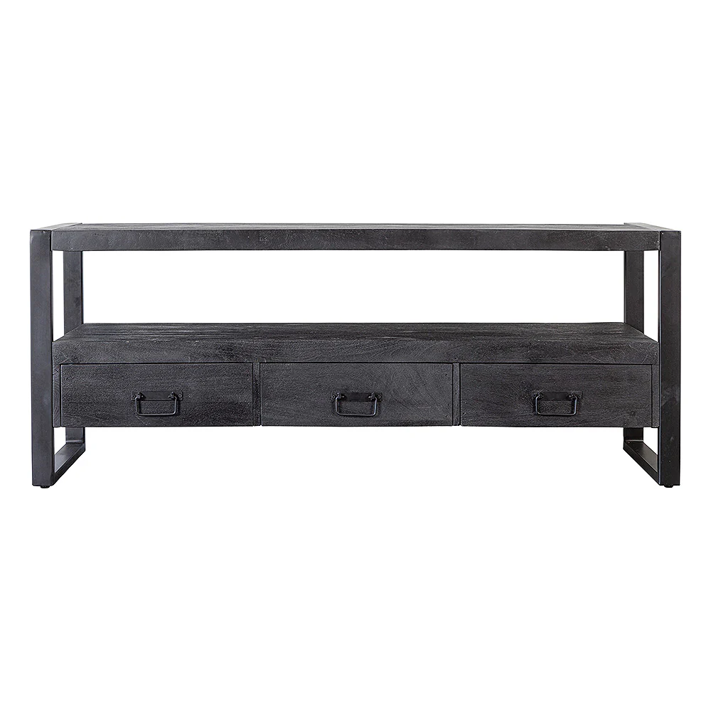 Mangohouten TV Meubel Britt 150 cm Zwart - Image 2