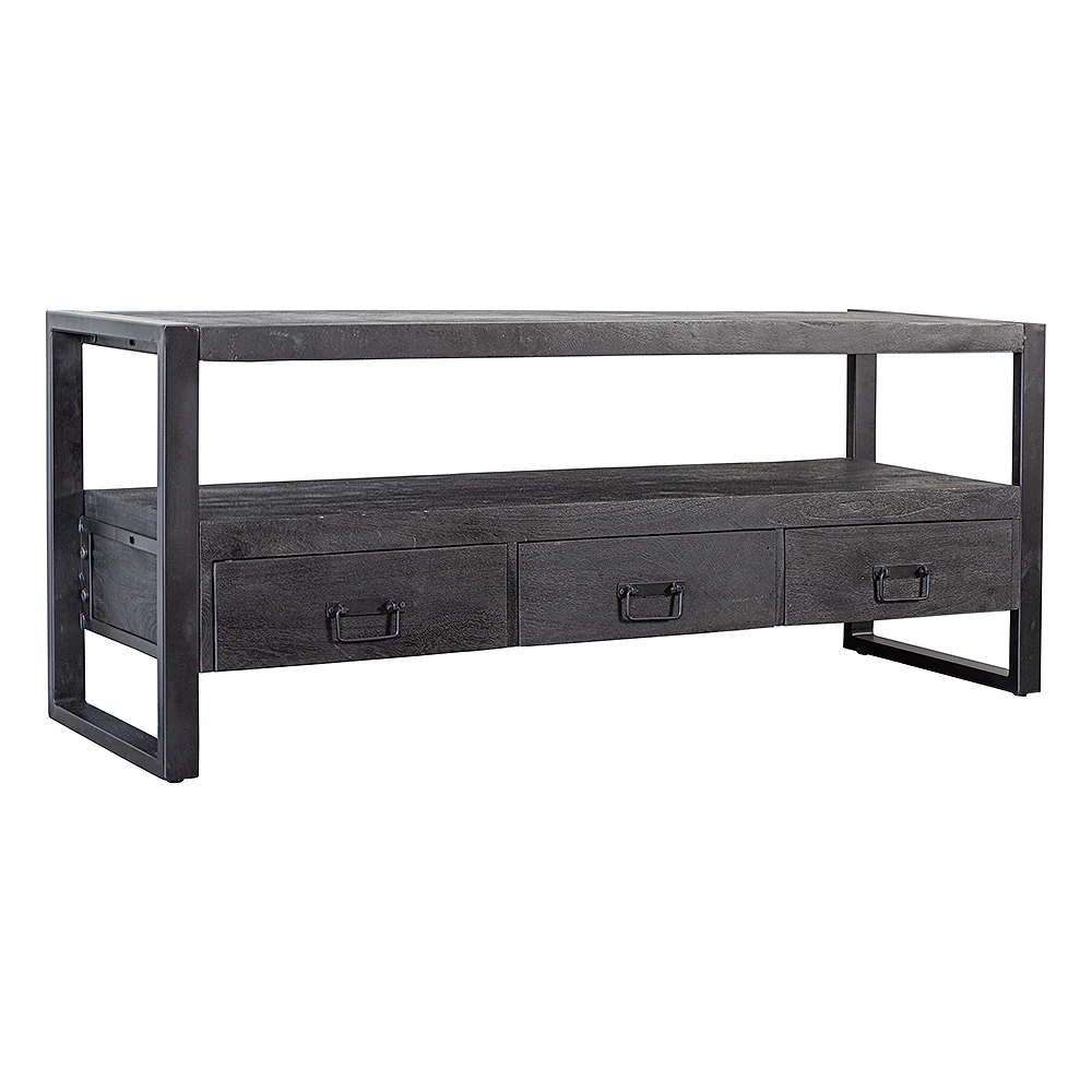 Mangohouten TV Meubel Britt 150 cm Zwart - Image 3
