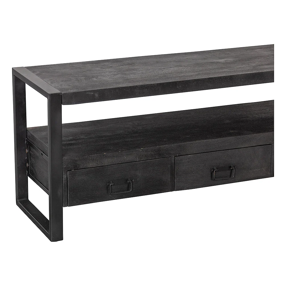 Mangohouten TV Meubel Britt 150 cm Zwart - Image 4