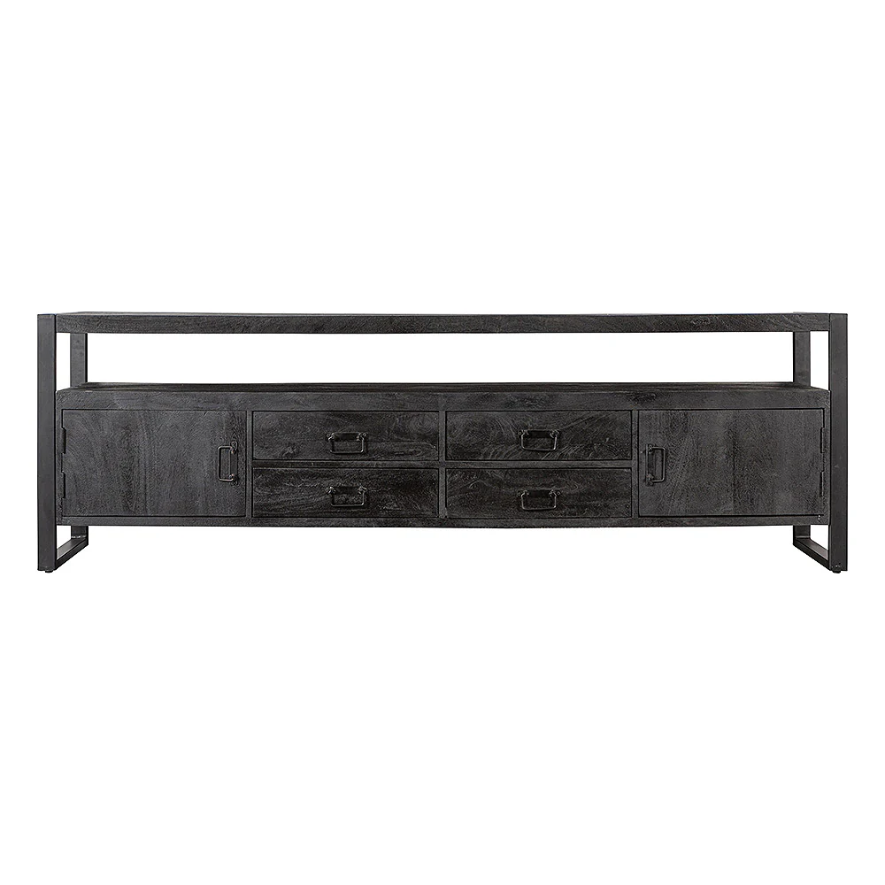 Mangohouten TV Meubel Britt 190 cm Zwart - Image 2