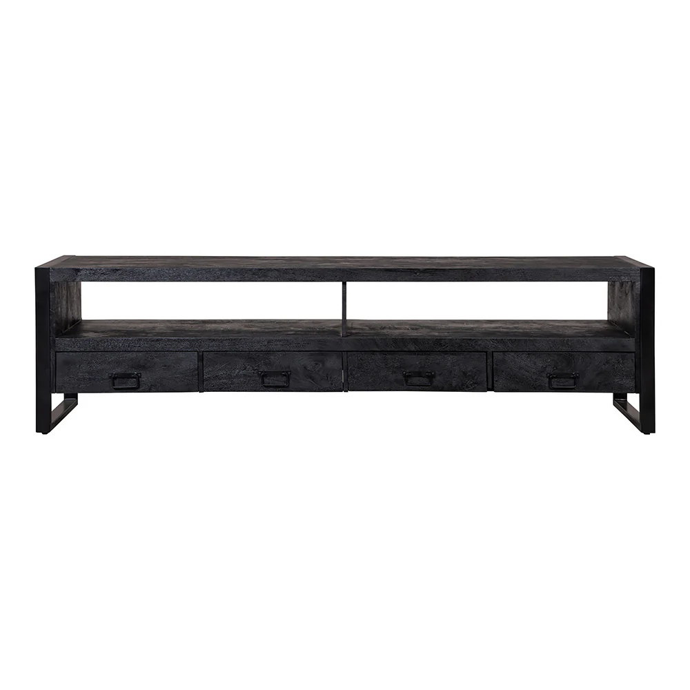 Mangohouten TV Meubel Britt 220 cm Zwart - Image 2