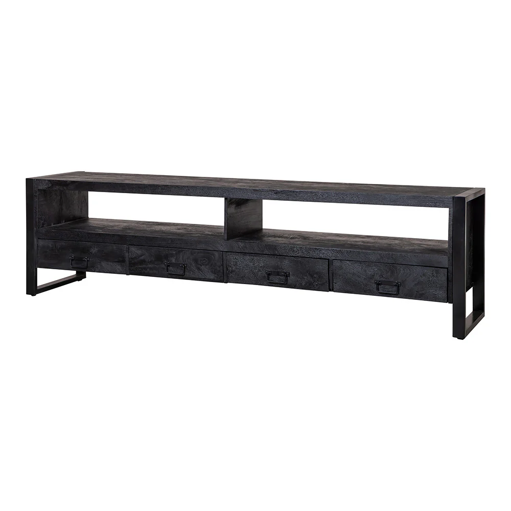 Mangohouten TV Meubel Britt 220 cm Zwart - Image 3