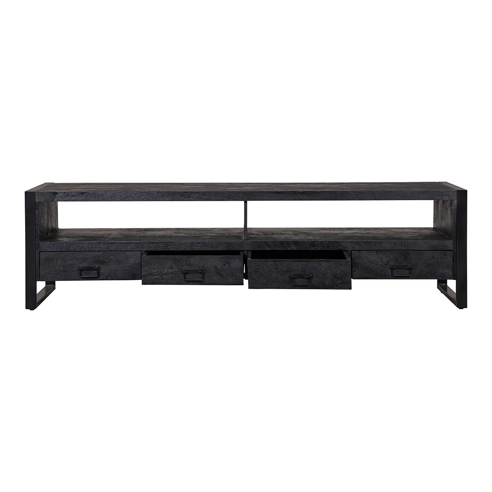 Mangohouten TV Meubel Britt 220 cm Zwart - Image 4