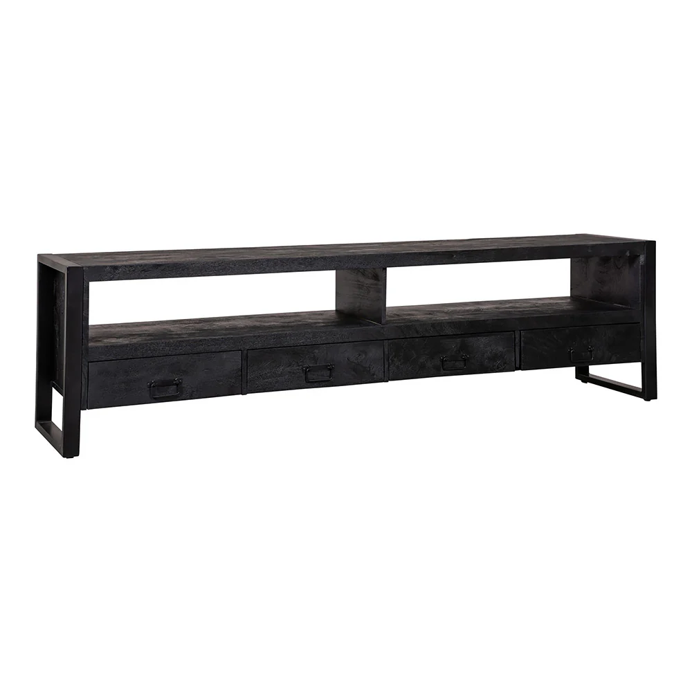 Mangohouten TV Meubel Britt 220 cm Zwart - Image 5