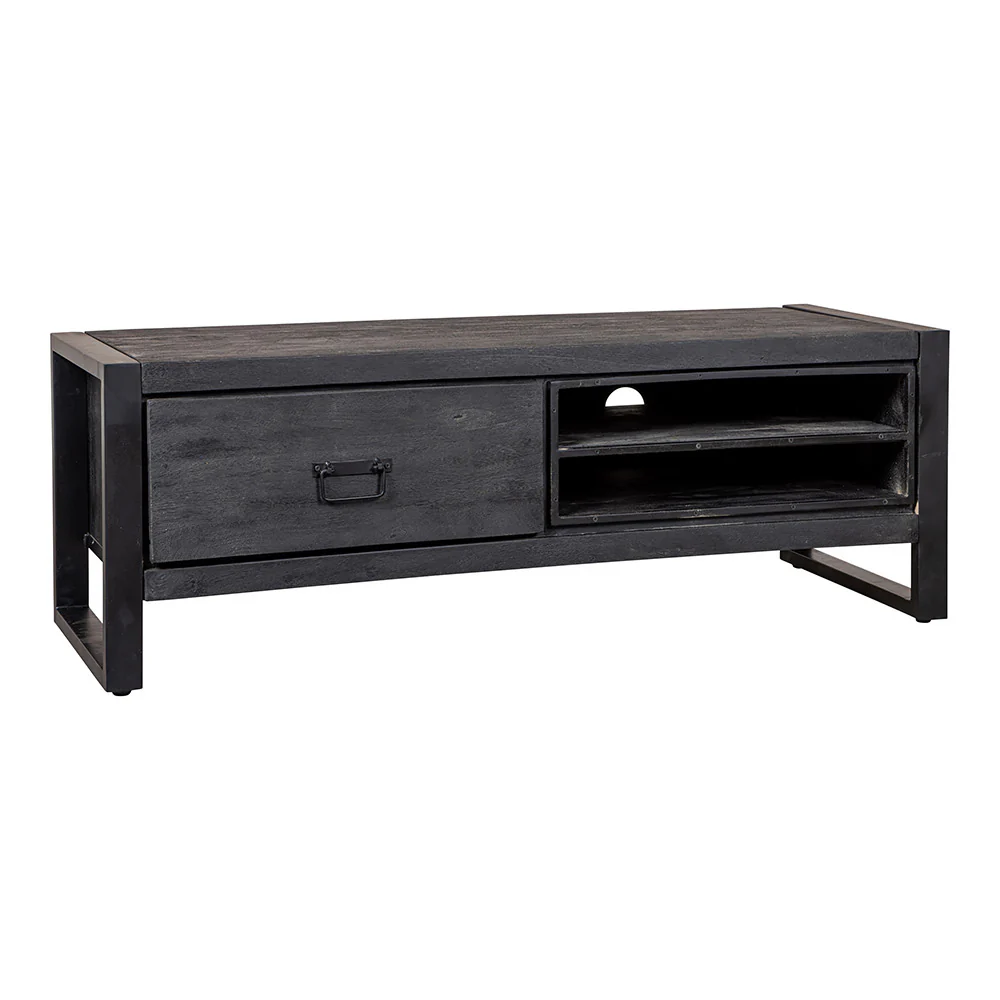 Mangohouten TV Meubel Kelvin 130 cm Zwart - Image 3