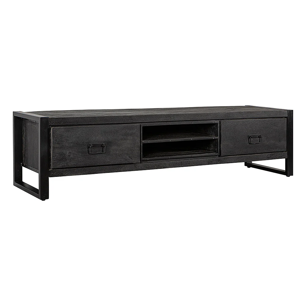 Mangohouten TV Meubel Kelvin 180 cm Zwart - Image 3