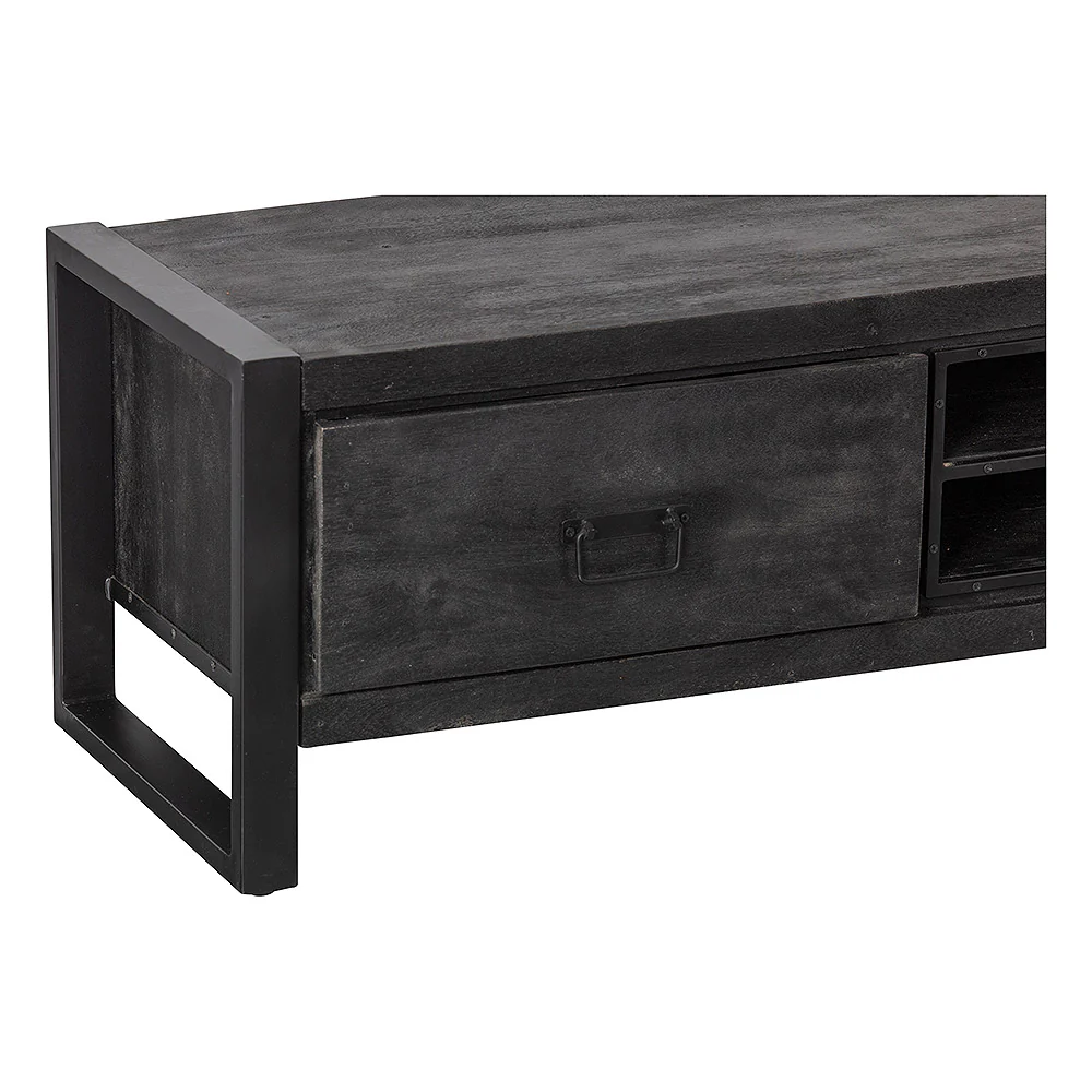 Mangohouten TV Meubel Kelvin 200 cm Zwart - Image 4