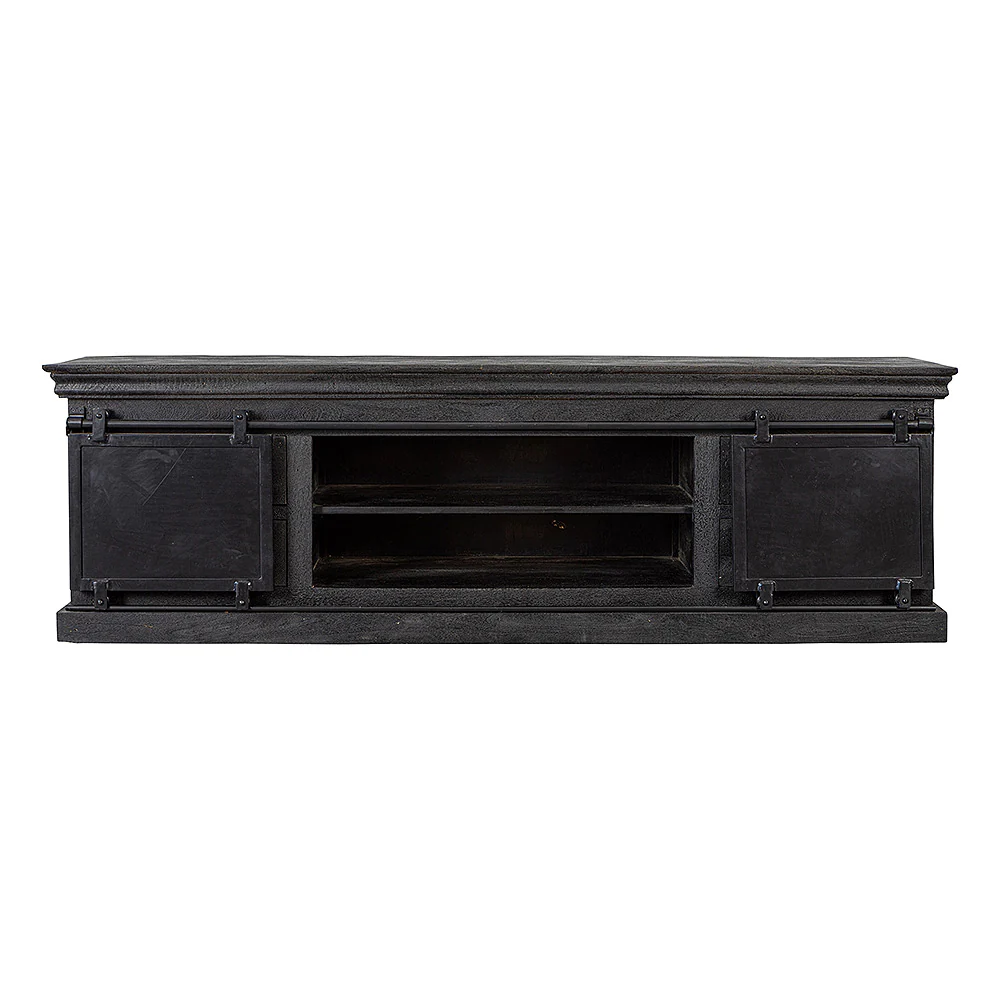 Mangohouten TV Meubel Milan 140 cm Zwart - Image 3
