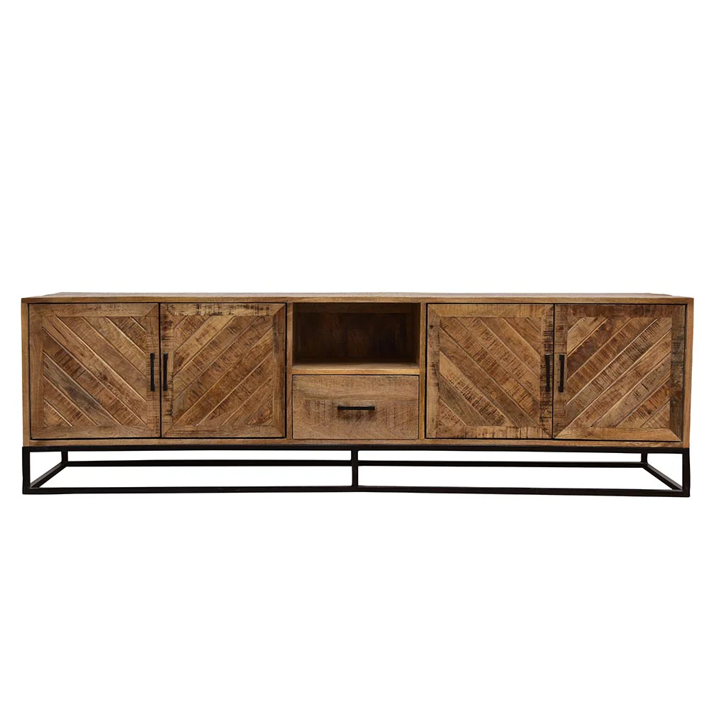Mangohouten TV Meubel Sabia 200 cm met 1 lade - Image 2