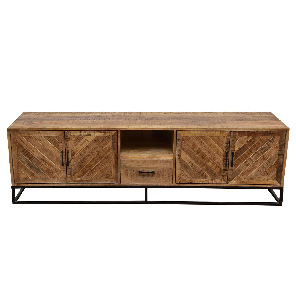 Mangohouten TV Meubel Sabia 200 cm met 1 lade - Image 3