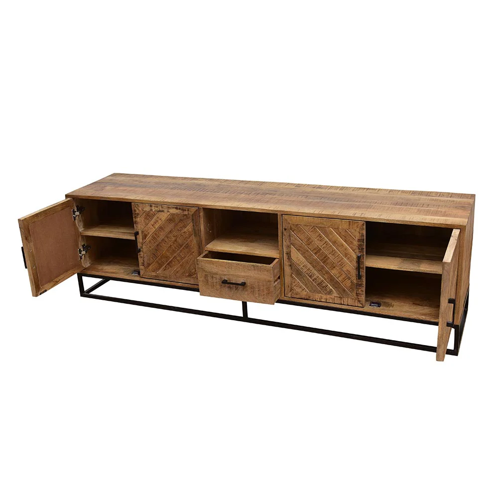 Mangohouten TV Meubel Sabia 200 cm met 1 lade - Image 4