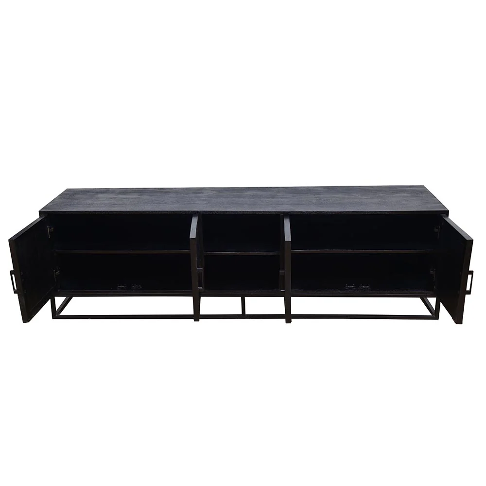 Mangohouten TV Meubel Sabia 200 cm Zwart - Image 4