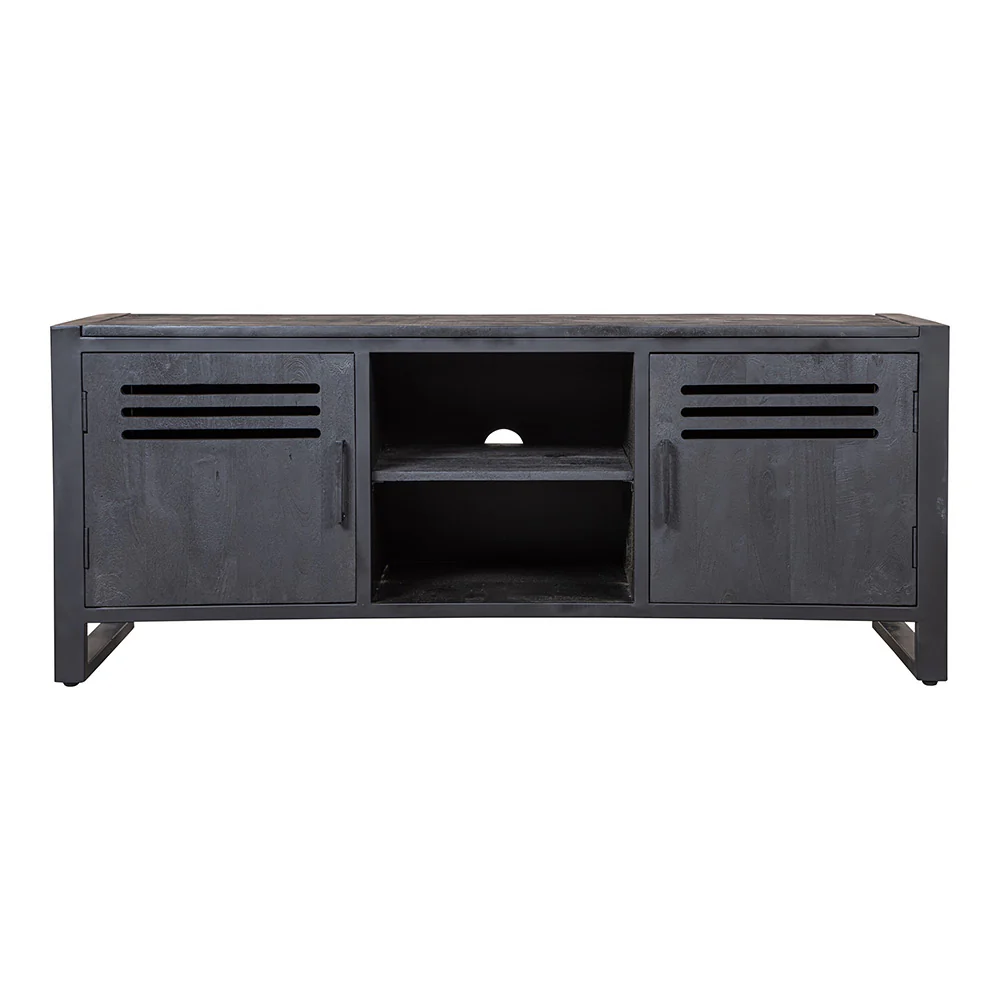 Mangohouten TV Meubel Tristan 150 cm Zwart - Image 2
