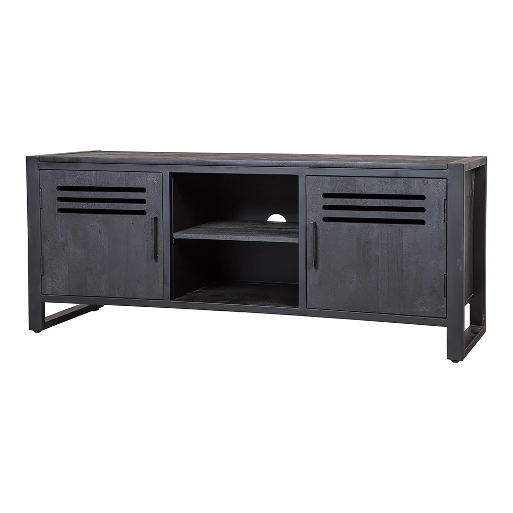 Mangohouten TV Meubel Tristan 150 cm Zwart - Image 3