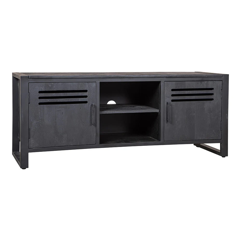 Mangohouten TV Meubel Tristan 150 cm Zwart - Image 4
