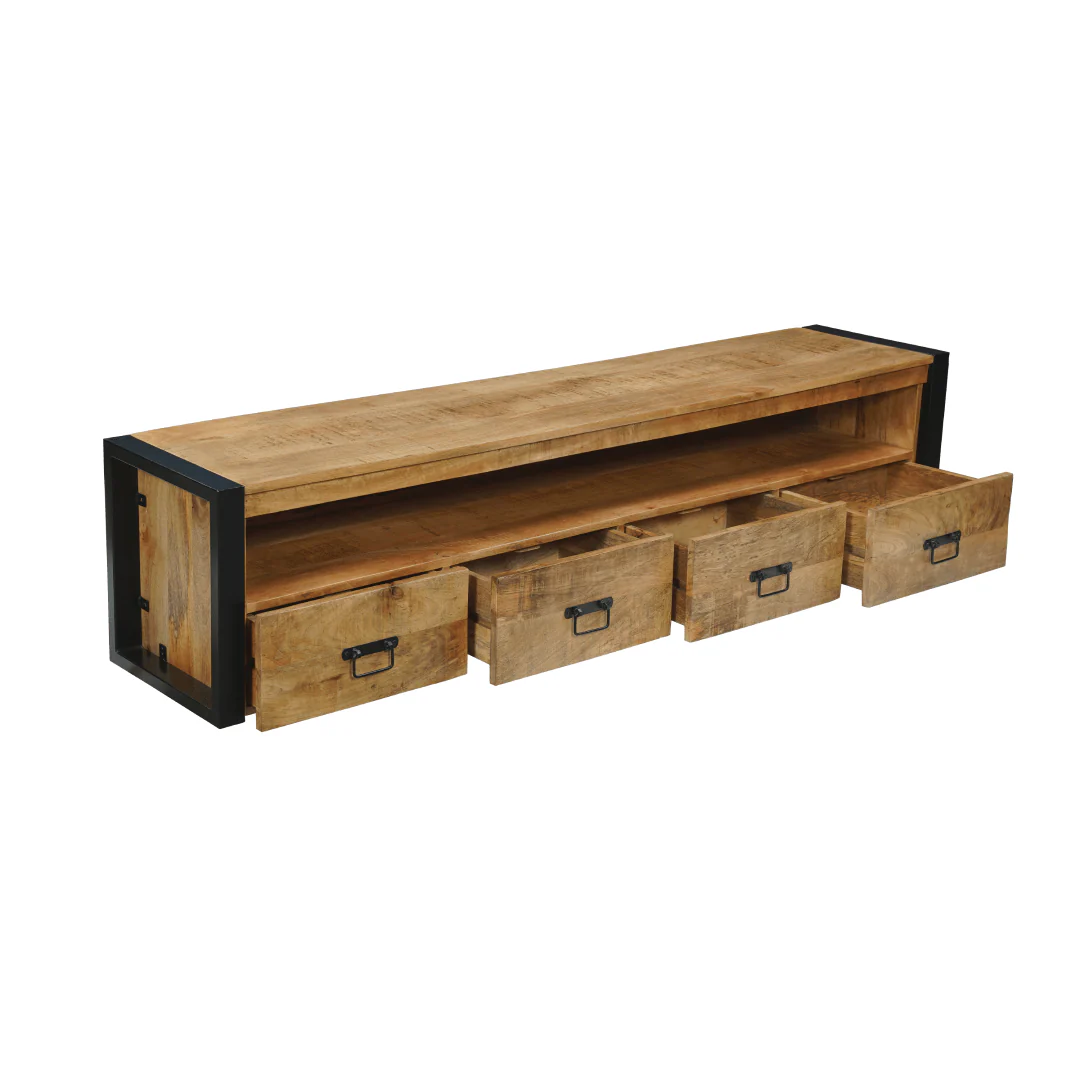 Mangohouten TV Meubel Zwevend Britt 180 cm - Image 5