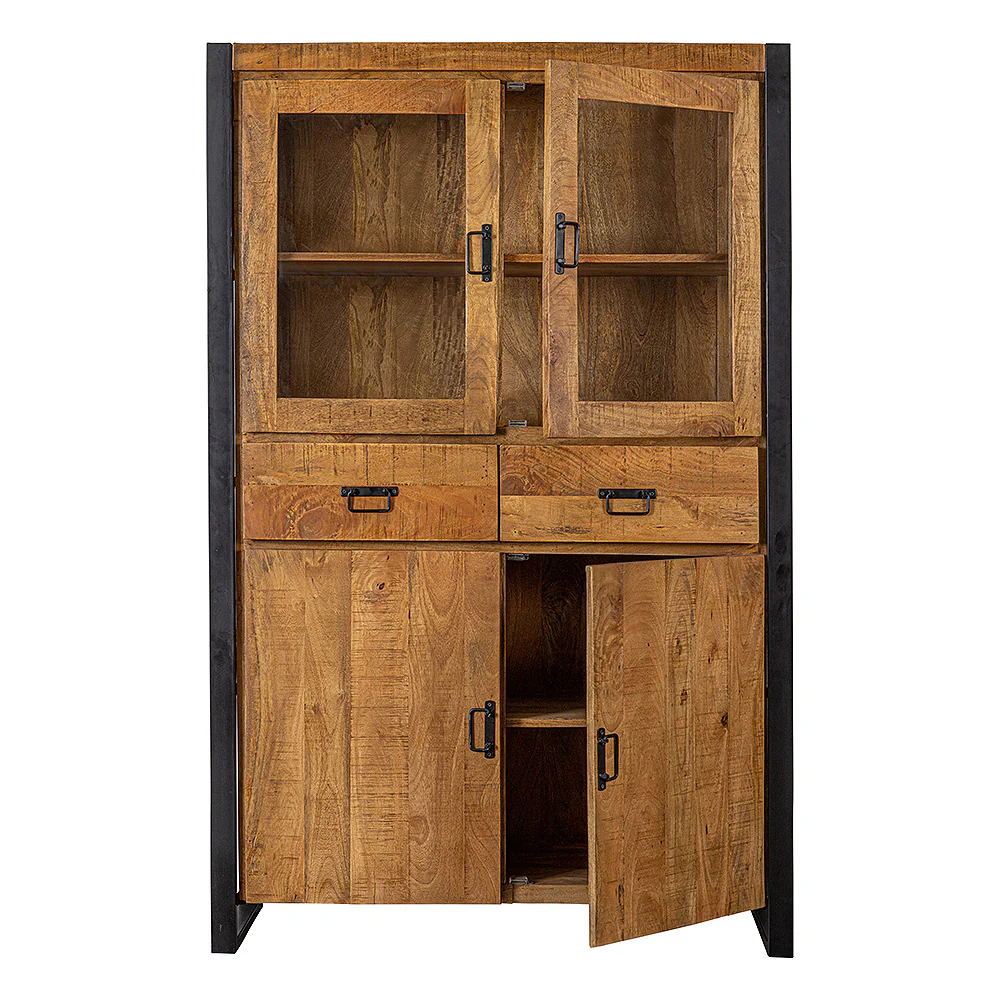 Mangohouten Vitrinekast Britt 115 cm - Image 4