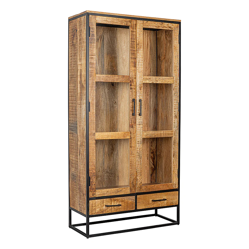 Mangohouten Vitrinekast Owen 95 cm - Image 3