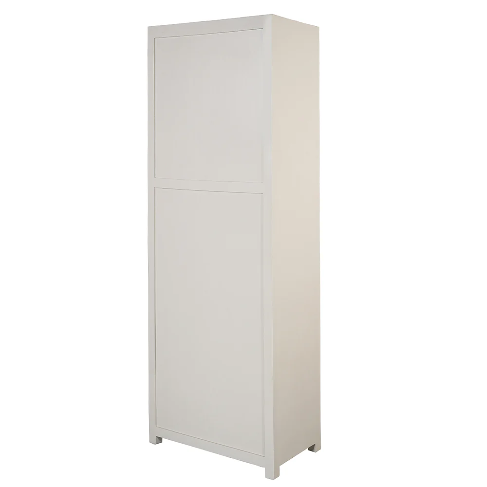 Mangohouten Wandkast Evan Crème 80 cm (5 open vakken, 2 deuren) - Image 5